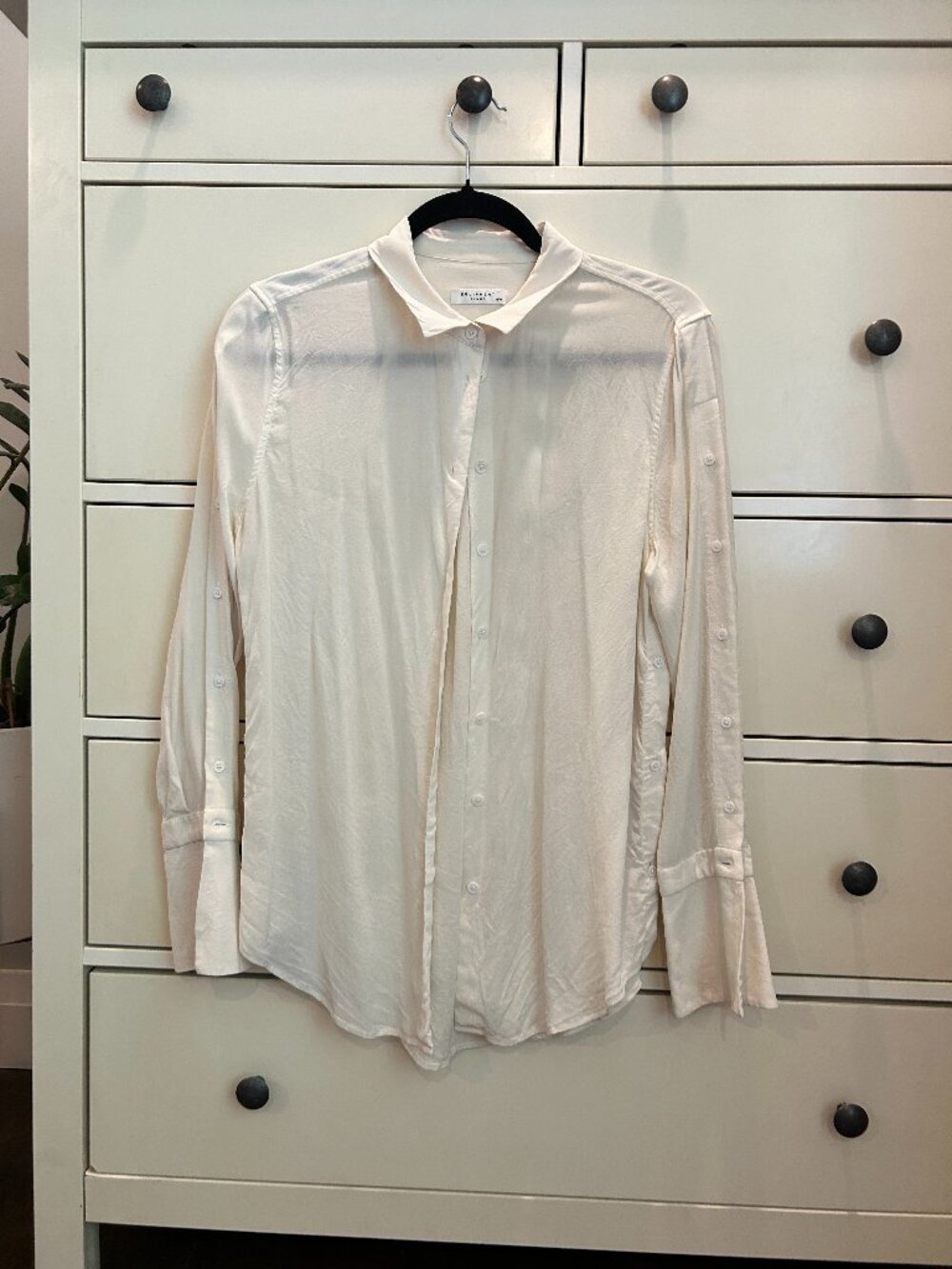 Equipment Femme Ivory Button-Down Blouse